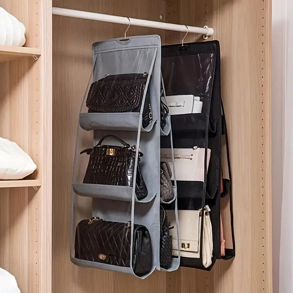 Sleek Grid - Double Side Hand Bag Hanging Organizer