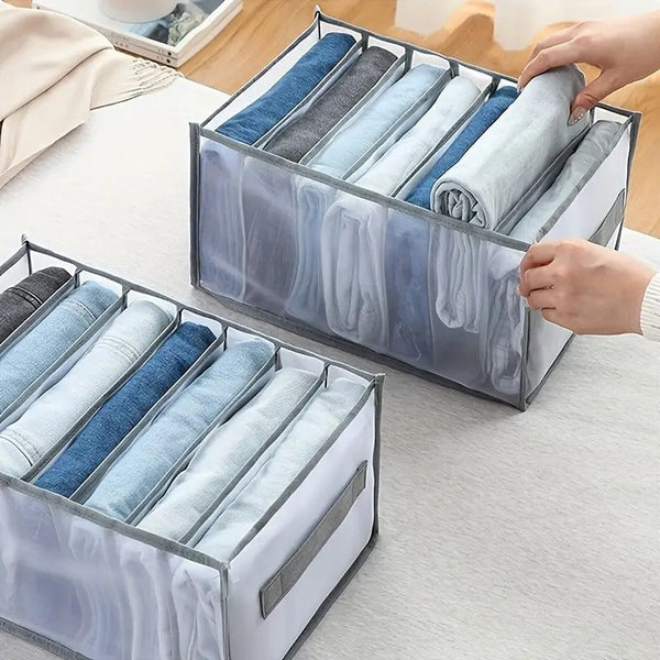 Clumsy To Classy - 7 Grid Jeans / Shirts Closet Organizer