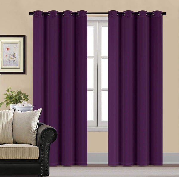 Premium Velvet Curtain for Bedrooms & Living Rooms - Purple